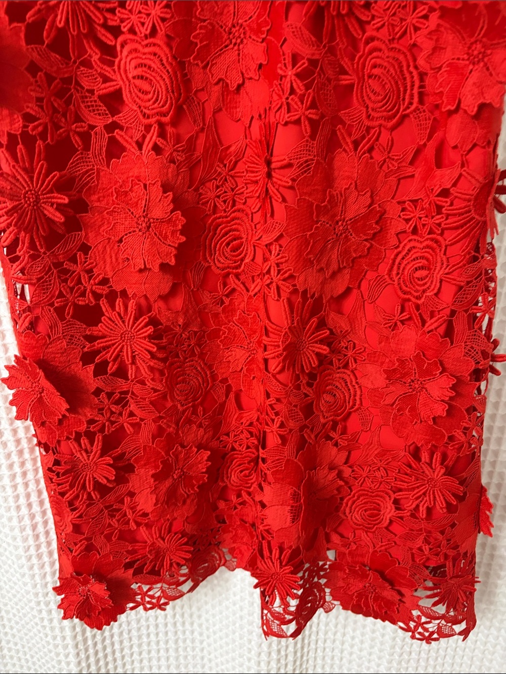 Tuckernuck Red Guipure Lace Blythe Dress Size Large - Picture 12 of 13